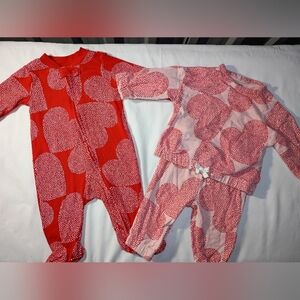Baby bundle Carter's Pink and Red Star Pajama Top Valentine's Day